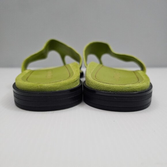 Vionic Agave Toe Post Sandal Womens 10 Green Suede Slip On Comfort Arch Support - Picture 10 of 13